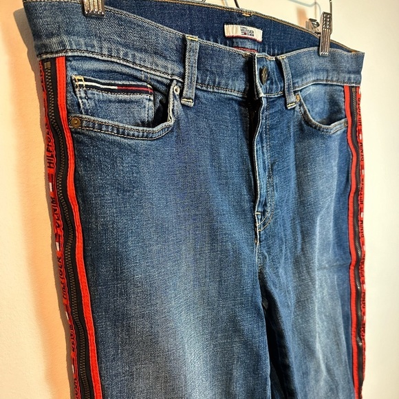Tommy  Hilfiger Denim Jeans with Red Zipper Leg Details - Picture 4 of 13